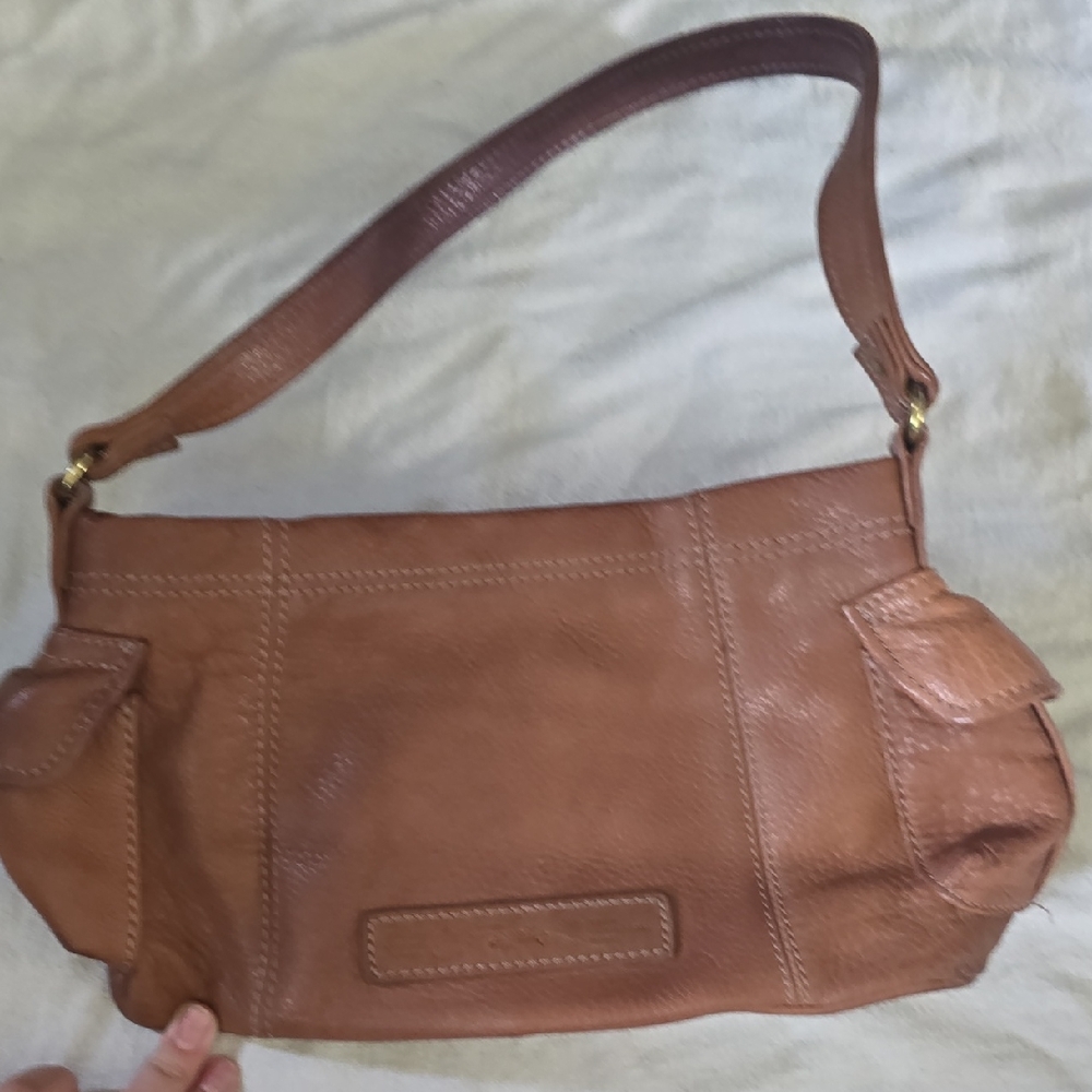 Fossil, Elegant Brown Leather Shoulder Bag